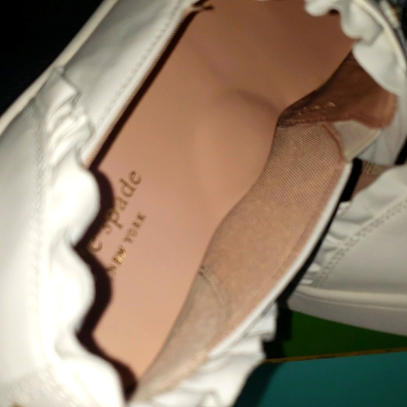 Kate Spade NEW Sneakers Embellished Leather Slip-on  White Women's 9.5 NIB - Picture 15 of 17